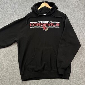 NFL Team Apparel Hoodie Sweatshirt Mens XL Arizona Cardinals Black Pullover